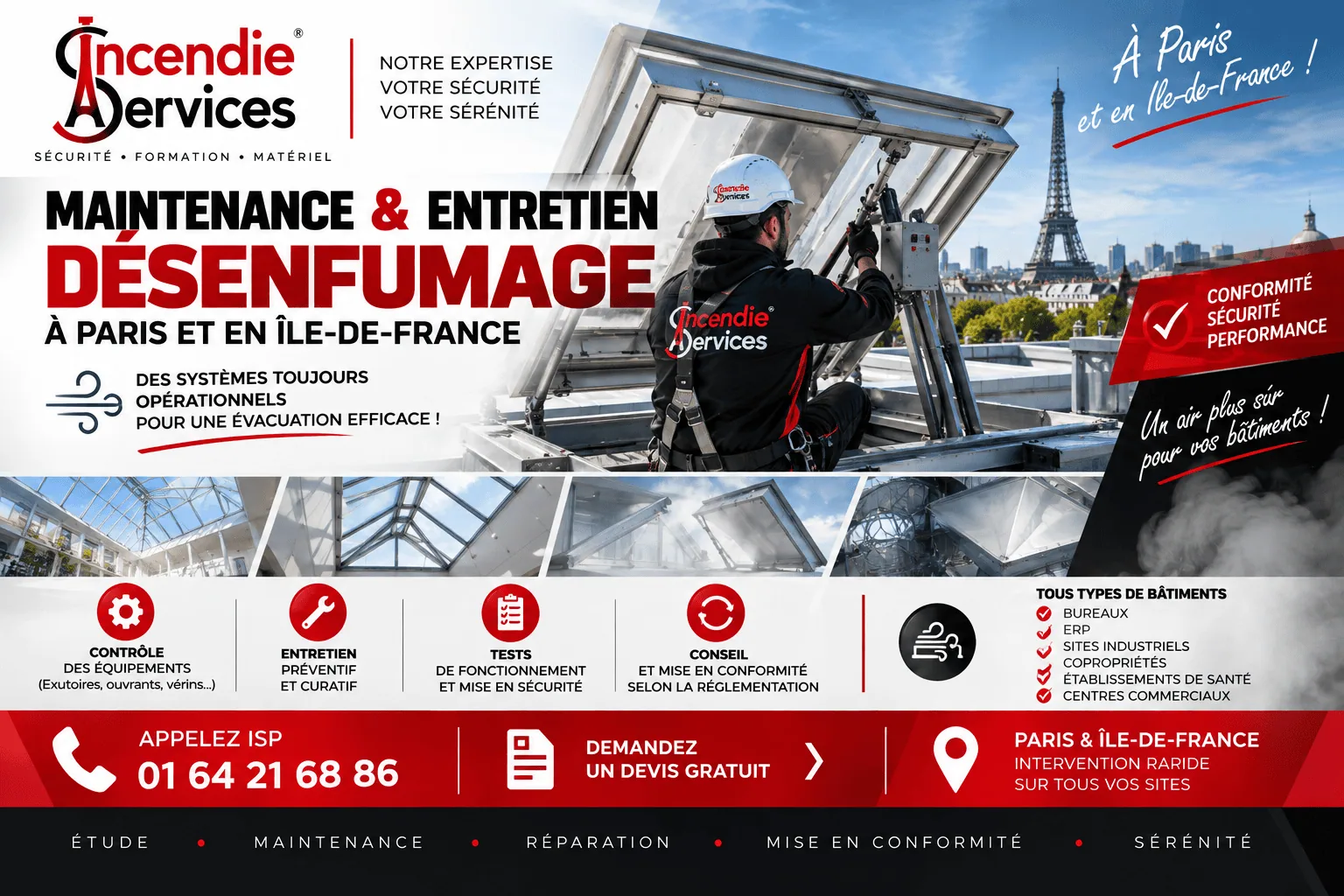 Maintenance - Entretien Désenfumage - "maintenance desenfumage" - "entretien desenfumage" | Incendie Services